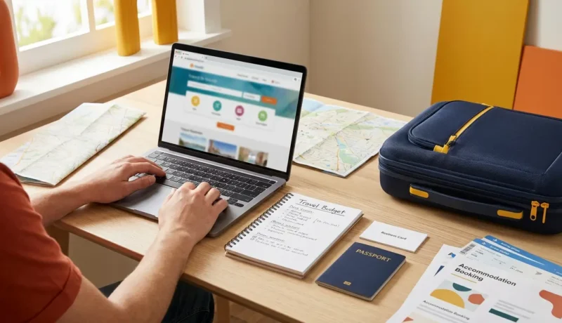 Como planejar uma viagem pessoa organizando orçamento, passagem e hospedagem antes de viajar
