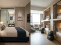 Comparação entre quarto privativo de hotel e dormitório compartilhado de hostel