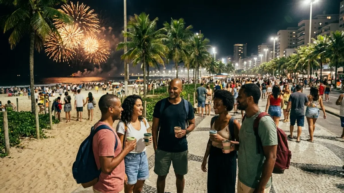 Lugares baratos para passar Ano Novo no Brasil com praia, cidade e fogos de artifício