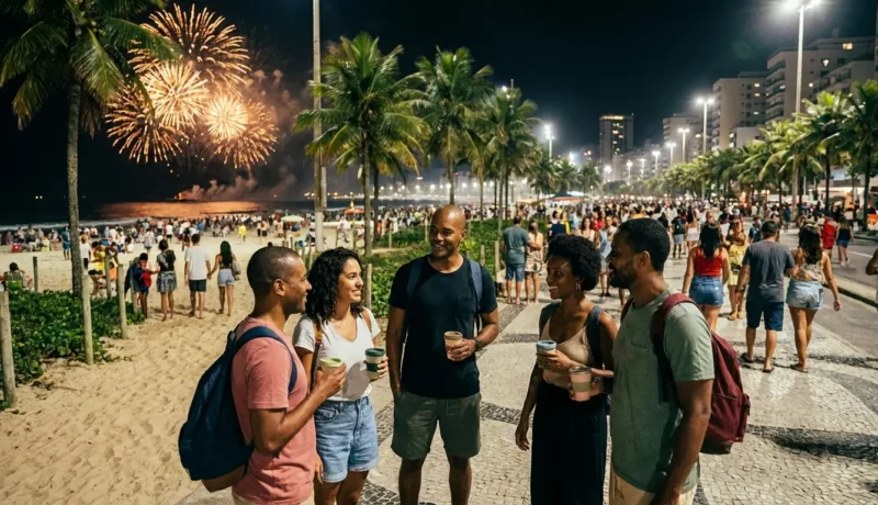 Lugares baratos para passar Ano Novo no Brasil com praia, cidade e fogos de artifício