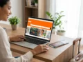 Pessoa comprando passagem aérea de última hora no site da FlipMilhas pelo computador