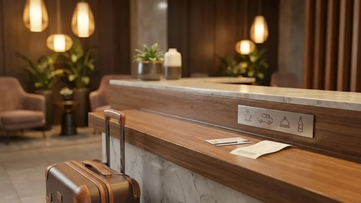 Taxas de hotel e cobranças extras além da diária em uma reserva de hospedagem