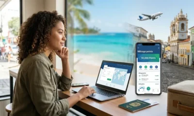 Viajante pesquisando 50 mil milhas dá para viajar para onde em um aplicativo de passagens