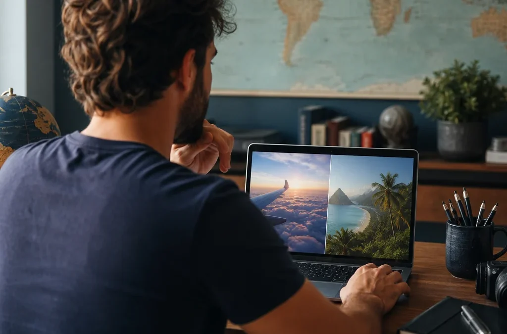 Como transferir pontos Livelo para Azul Fidelidade com segurança - destacada: Pessoa transferindo pontos Livelo para Azul Fidelidade em notebook
