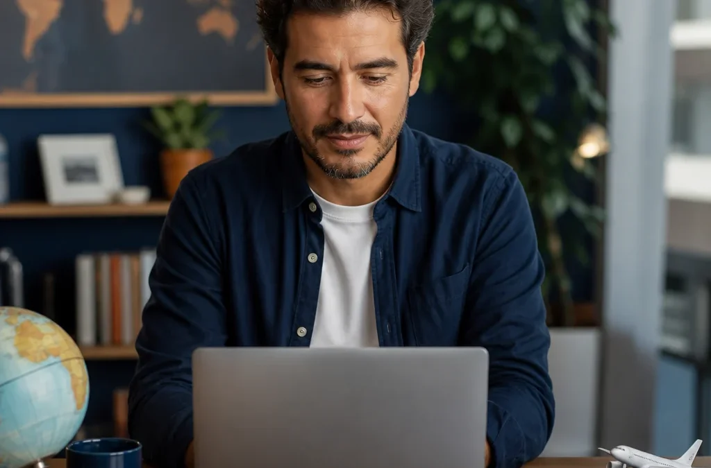 Como transferir pontos Livelo para Smiles e evitar erros no processo - destacada: Pessoa transferindo pontos Livelo para Smiles pelo notebook