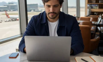 O que precisa para ser afiliado da FlipMilhas e começar a divulgar - destacada: Criador produzindo conteúdo de viagem para divulgar links de afiliado