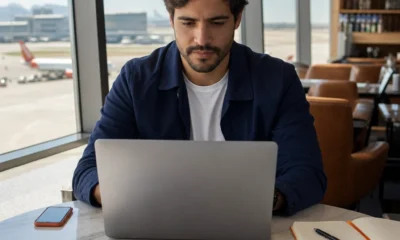 O que precisa para ser afiliado da FlipMilhas e começar a divulgar - destacada: Criador produzindo conteúdo de viagem para divulgar links de afiliado