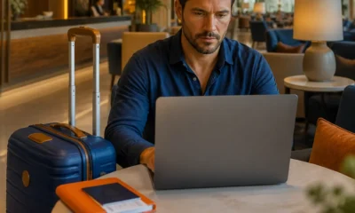 Posso reservar hotel para outra pessoa? Veja o que conferir - destacada: Pessoa fazendo reserva de hotel para outra pessoa em um notebook