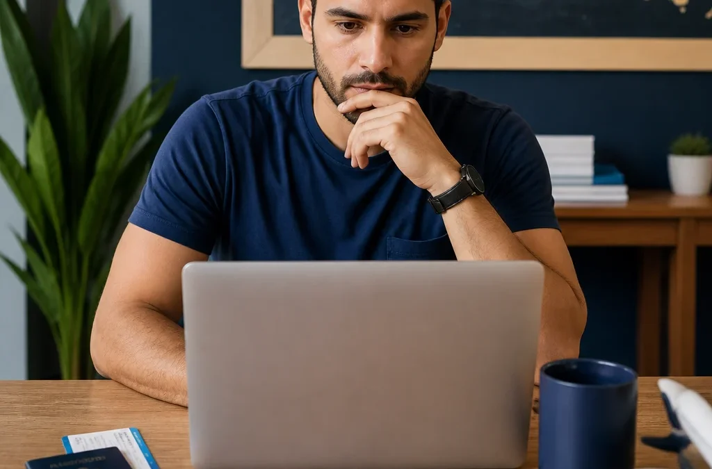 Qual o melhor bônus para transferir pontos e quando aproveitar - destacada: Pessoa analisando qual o melhor bônus para transferir pontos em um notebook