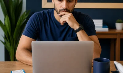 Qual o melhor bônus para transferir pontos e quando aproveitar - destacada: Pessoa analisando qual o melhor bônus para transferir pontos em um notebook