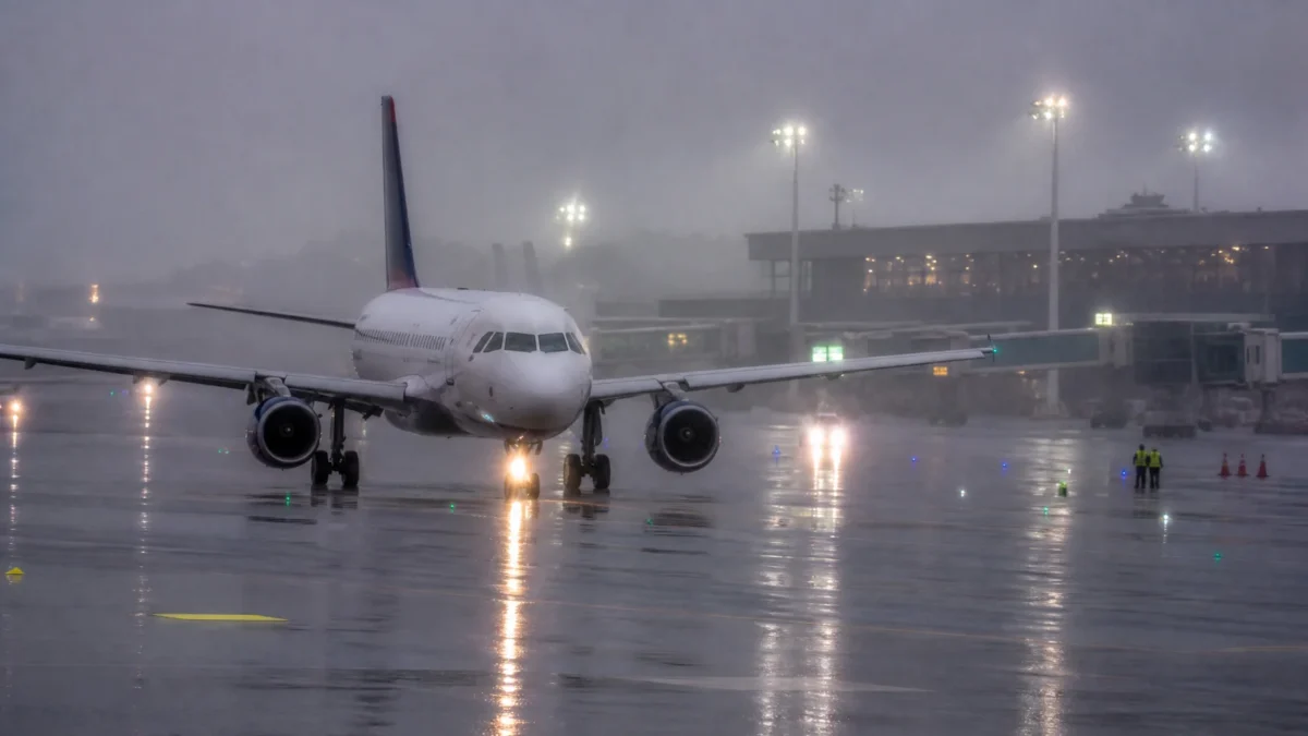 Temporal em Confins desorganiza operações e afeta voos no Aeroporto Internacional BH