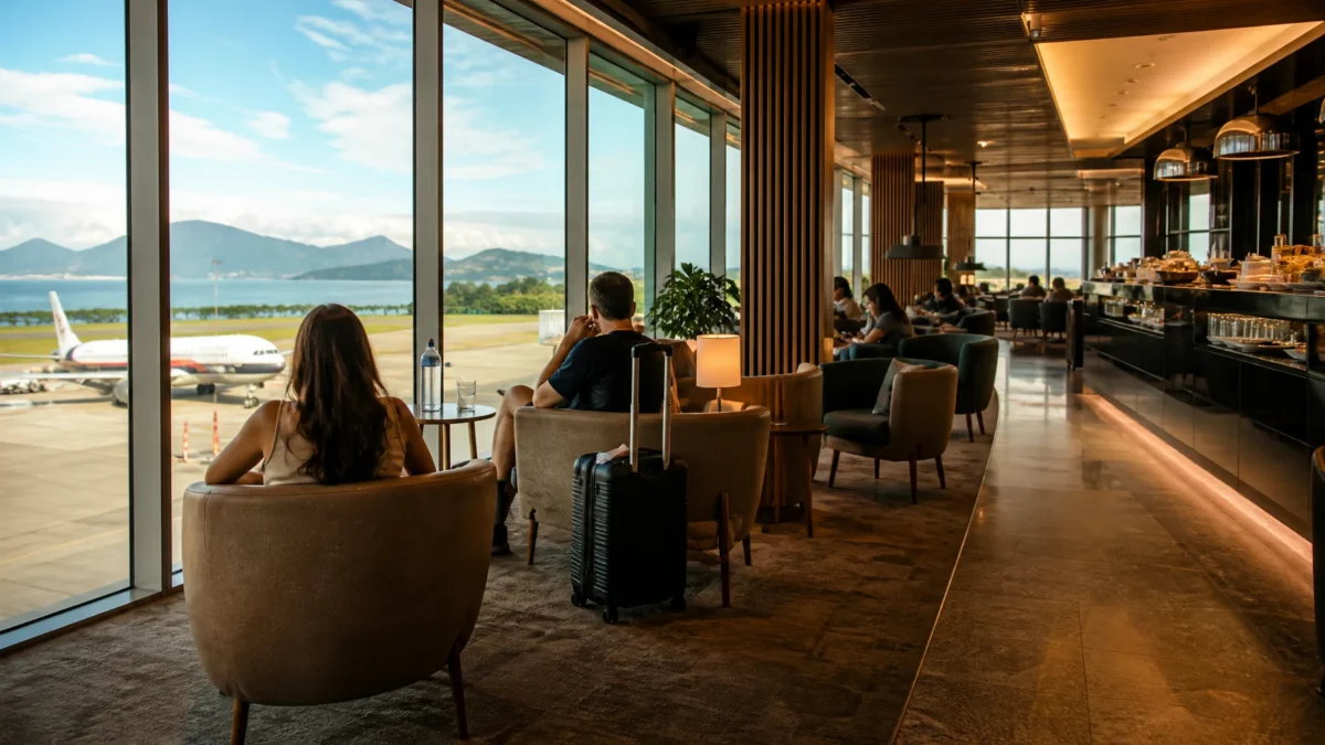 Aeroporto de Florianópolis ganha novo espaço premium com fast pass e áreas de descanso