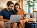 Como comparar o preço do mesmo hotel e evitar surpresas na reserva - Casal comparando o preço do mesmo hotel em diferentes reservas