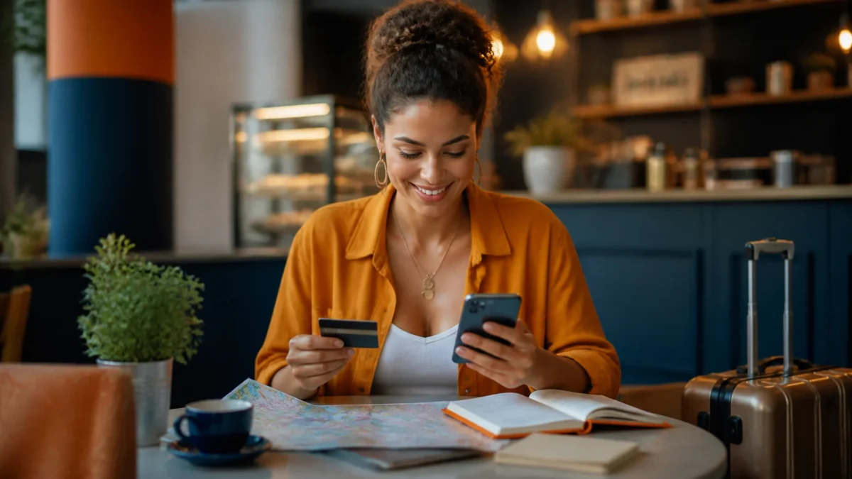 Como ganhar pontos Esfera e acumular saldo para viagens - Cartão e celular usados para ganhar pontos Esfera em compras