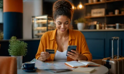 Como ganhar pontos Esfera e acumular saldo para viagens - Cartão e celular usados para ganhar pontos Esfera em compras