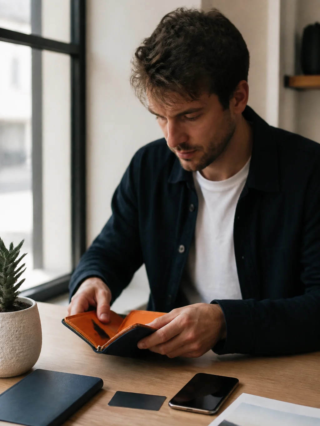 Como ganhar pontos Esfera e acumular saldo para viagens - Pessoa organizando cartão e celular para ganhar pontos Esfera