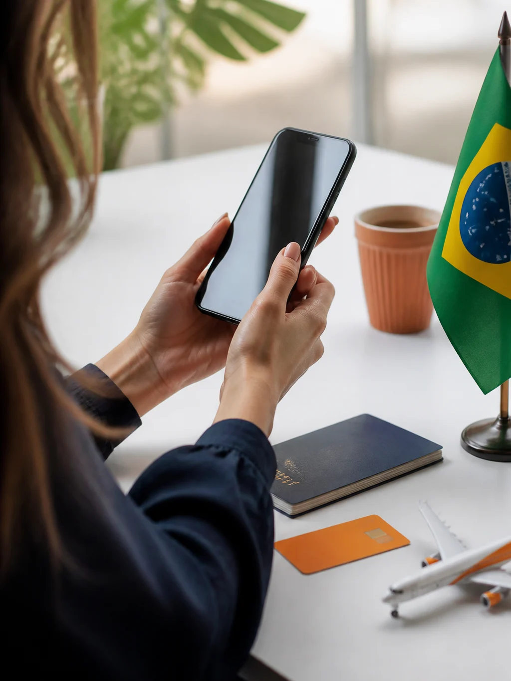 Como saber se um site de passagens aéreas é confiável antes de comprar - Pessoa verificando como saber se um site de passagens aéreas é confiável no celular