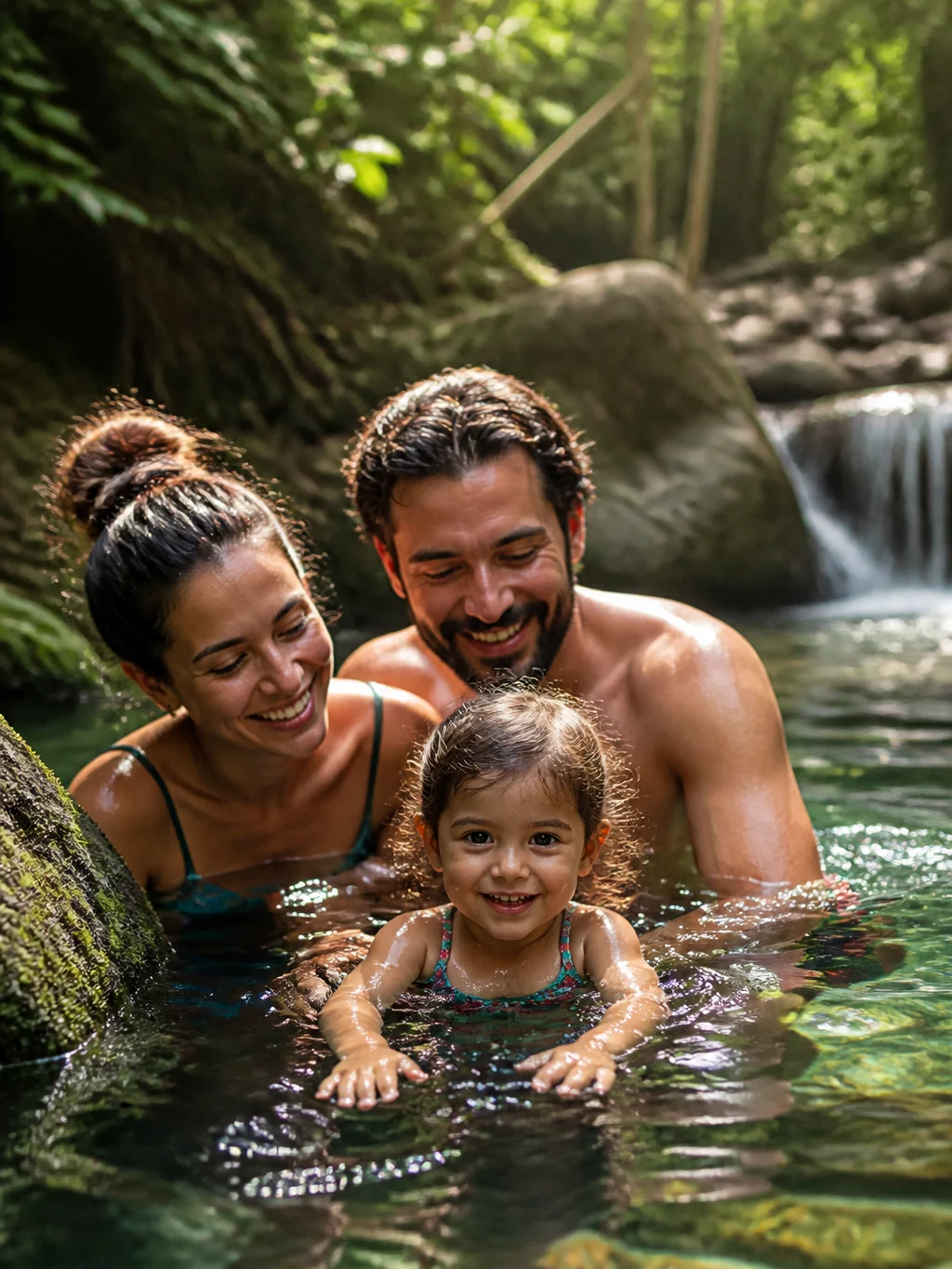 Destinos para viajar com crianças no Brasil: como escolher sem errar - Criança passeando com os pais em um dos destinos para viajar com crianças no Brasil