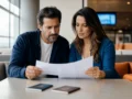 Pacote de viagem inclui seguro viagem? Saiba o que conferir antes de comprar - Casal analisando documentos de pacote de viagem com seguro viagem