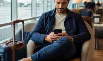 Pontos Azul Fidelidade expiram? Saiba como conferir e evitar perdas - destacada: Passageiro consultando a validade dos pontos Azul Fidelidade no celular