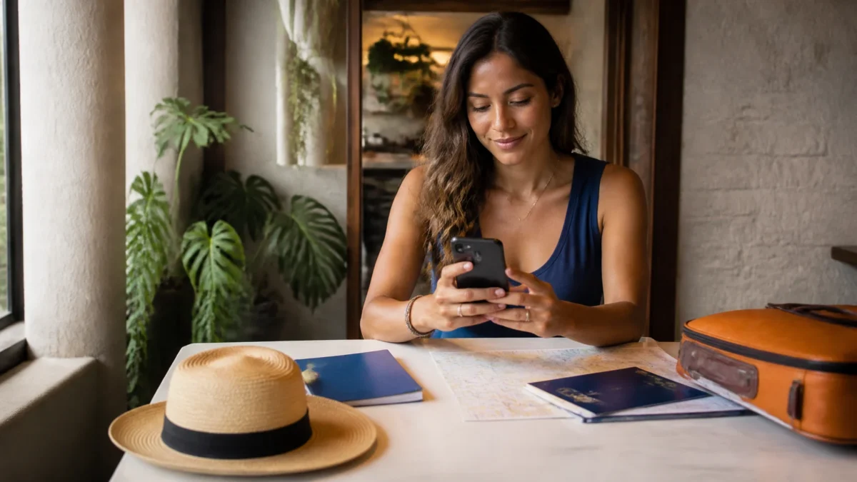 Pontos Livelo expiram? Como consultar a validade e evitar perdas - Pessoa consultando a validade dos pontos Livelo no celular enquanto planeja uma viagem