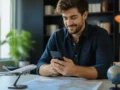 Quantidade mínima para vender milhas: como avaliar seu saldo - Pessoa conferindo a quantidade mínima para vender milhas em um celular