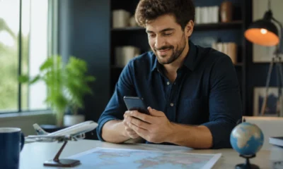 Quantidade mínima para vender milhas: como avaliar seu saldo - Pessoa conferindo a quantidade mínima para vender milhas em um celular