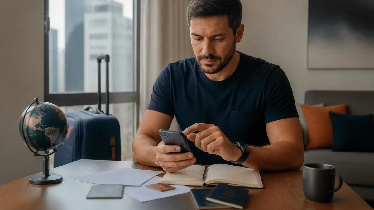 Quanto valem minhas milhas em dinheiro? Veja como calcular - Pessoa calculando quanto valem suas milhas em dinheiro no celular
