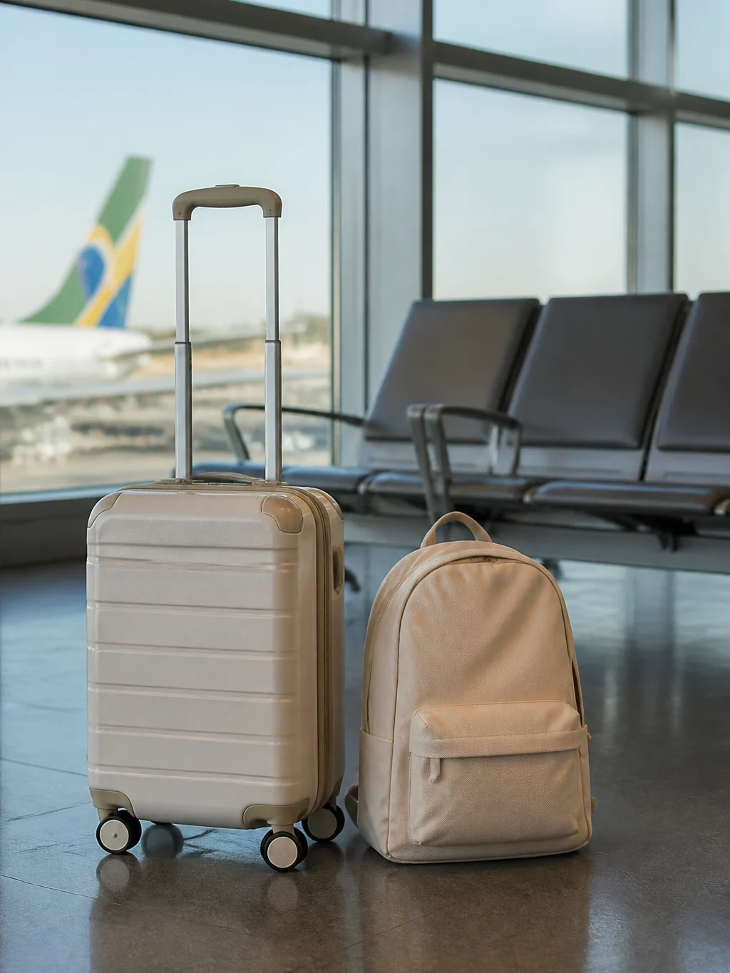 Bagagem de mão LATAM: o que conferir antes de embarcar - Mala de bordo e mochila separadas para viagem com bagagem de mão LATAM