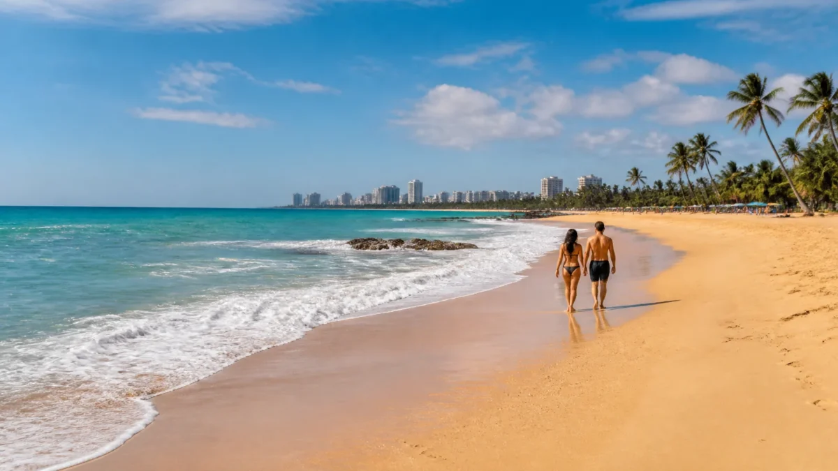 Melhor época para ir a Fortaleza: sol, chuva e custos na viagem - Praia de Fortaleza em dia ensolarado durante a melhor época para ir a Fortaleza