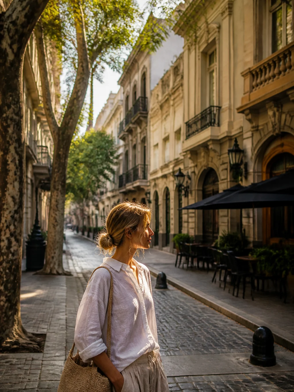 O que fazer em Buenos Aires: atrações, bairros e passeios para combinar - Viajante observando a arquitetura e os cafés durante passeio em Buenos Aires
