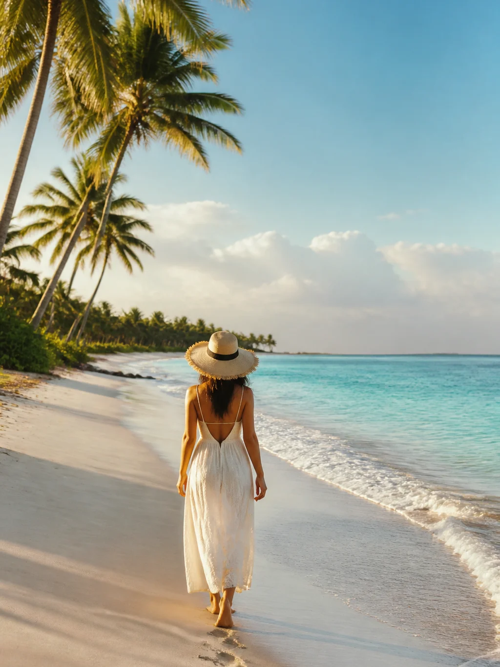 O que fazer em Maragogi: praias, piscinas naturais e passeios - Viajante caminhando em uma das praias de Maragogi com mar azul ao fundo