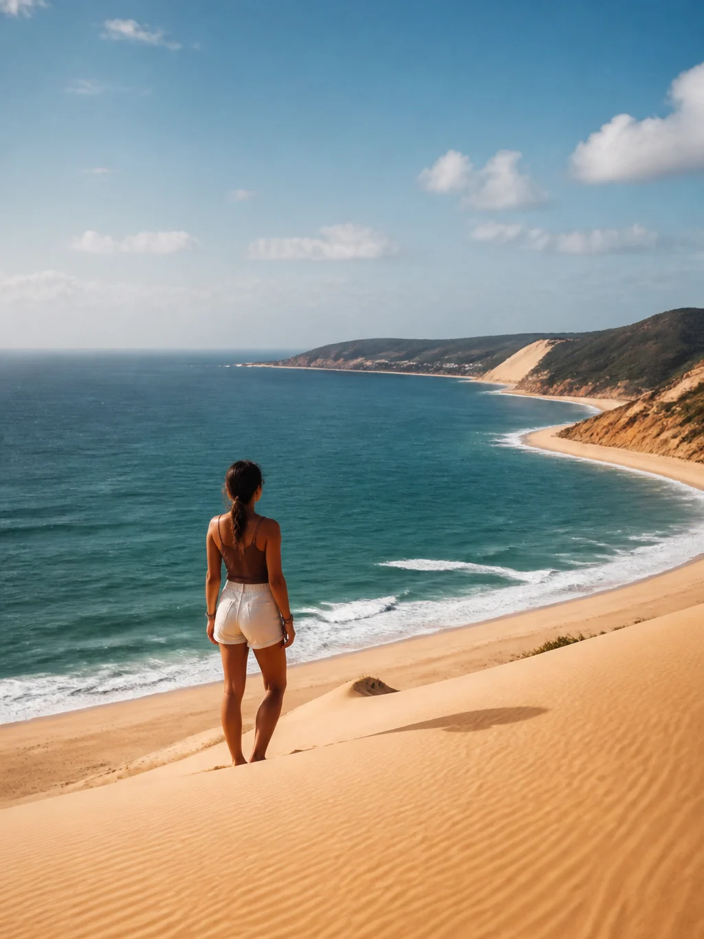 O que fazer em Natal: praias, dunas e passeios para planejar - Viajante observando dunas e mar durante passeio em Natal