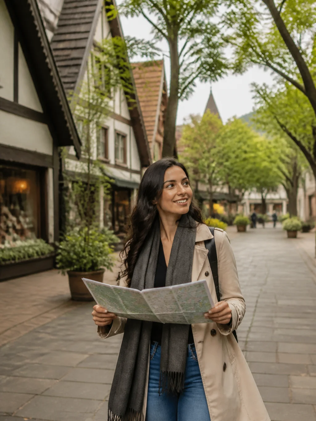 Quantos dias ficar em Gramado para aproveitar a viagem sem pressa - Viajante planejando quantos dias ficar em Gramado durante passeio pela cidade